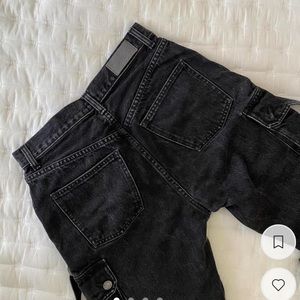 lf carmar cressida baggy cargo jeans in black